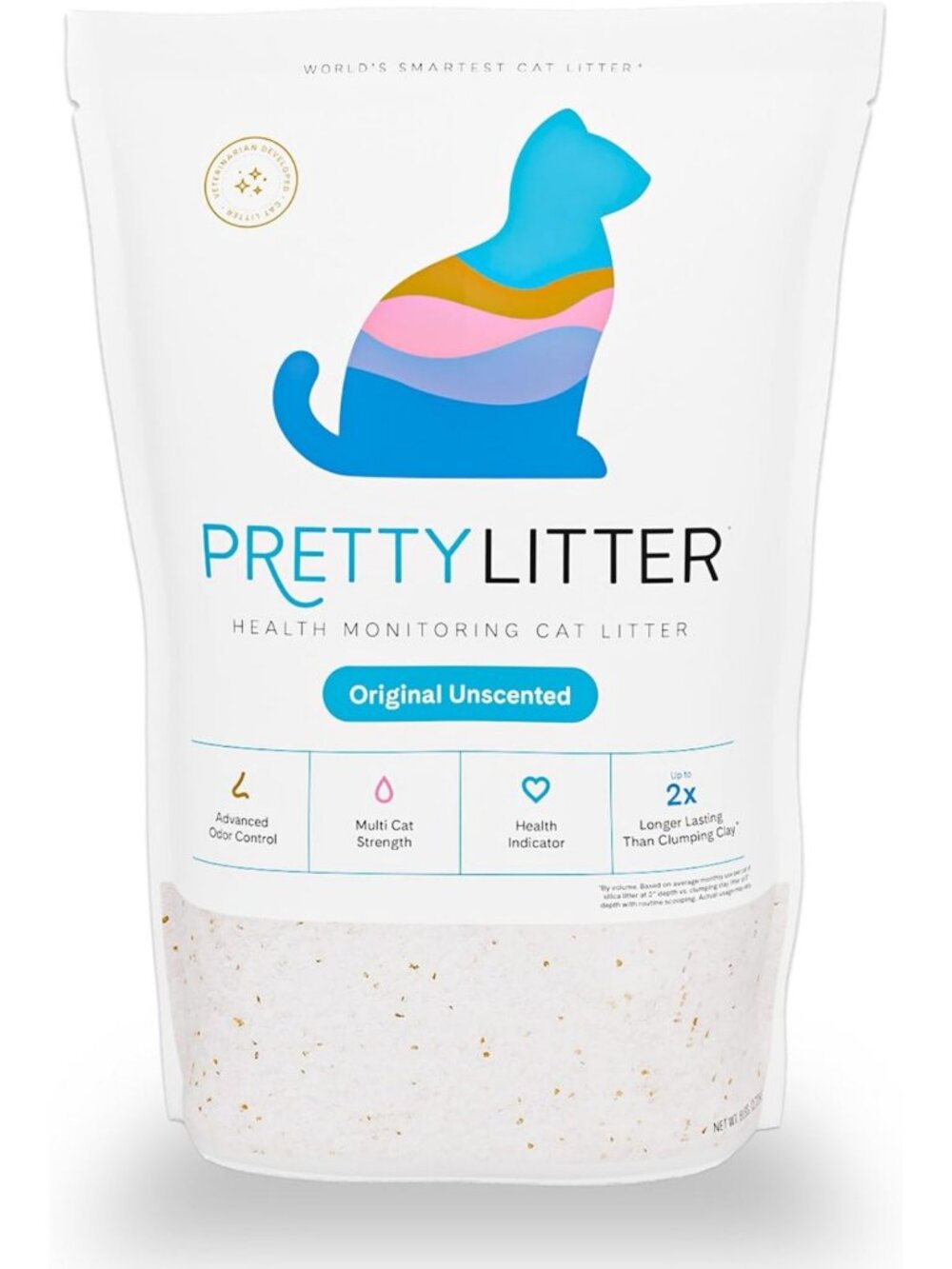 Health Monitoring Cat Litter, Unscented, 6 lb Bag - Clumping, Odor Control, Low
